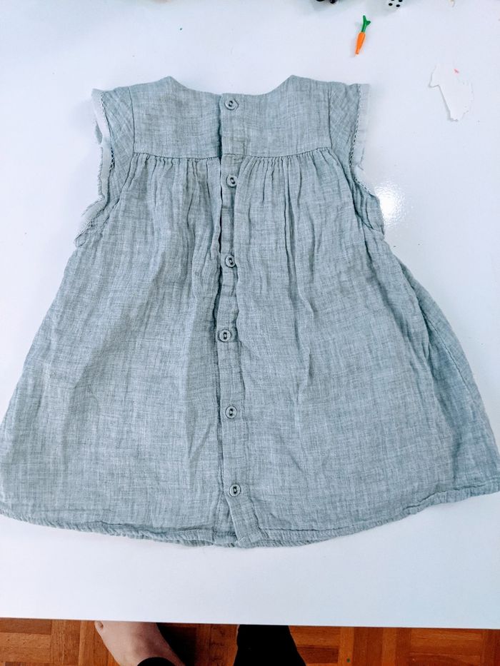 Magnifique robe gris chiné coton 12 mois Kiabi - photo numéro 4