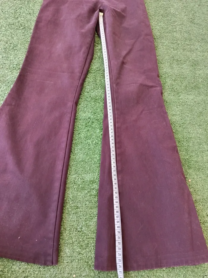 Pantalon flare vintage marron One Day London taille S - photo numéro 6