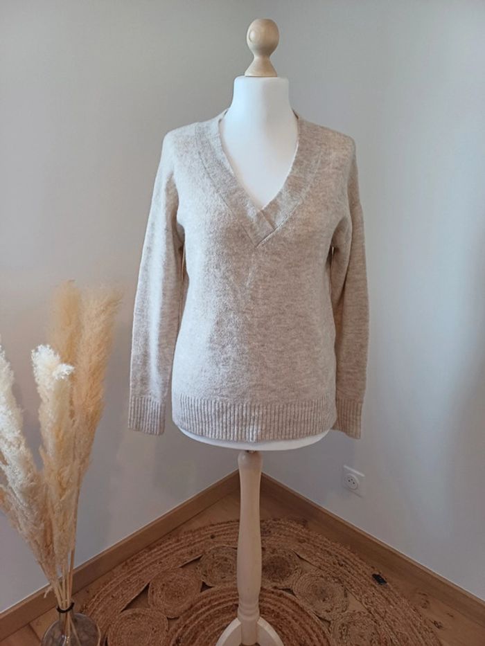Pull beige/crème tout doux LH taille L 40 - photo numéro 2
