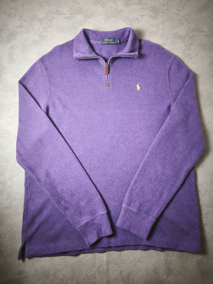 Pull Polo Ralph Lauren col zippé – Violet – Taille L (Homme) - photo numéro 2