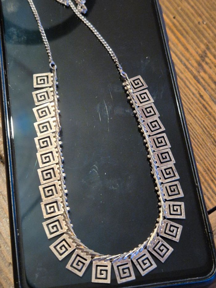 Collier vintage grec argent