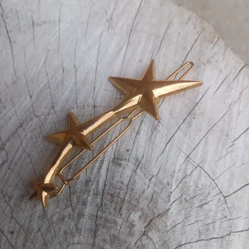 Barette vintage dorée étoiles