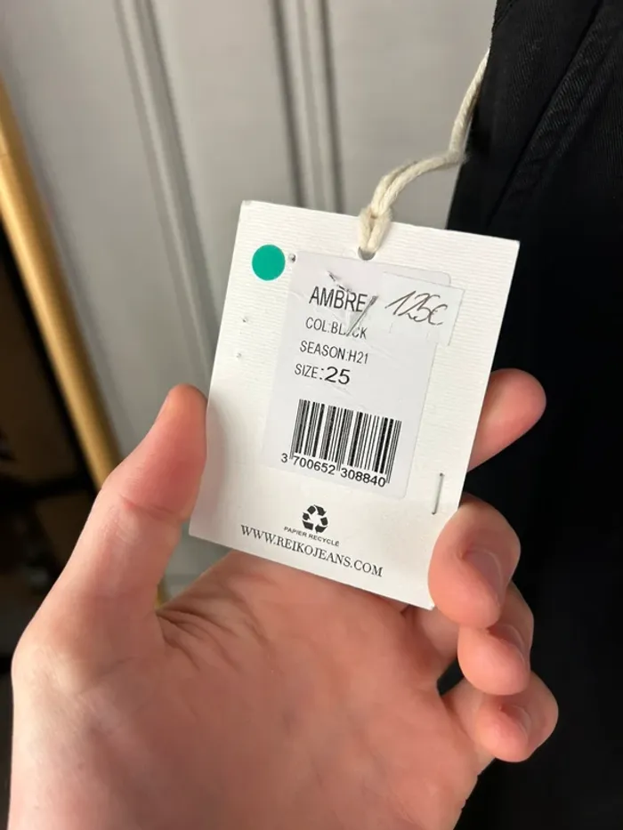 Pantalon Chino Reiko Taille haute Noir W25 Neuf - photo numéro 4