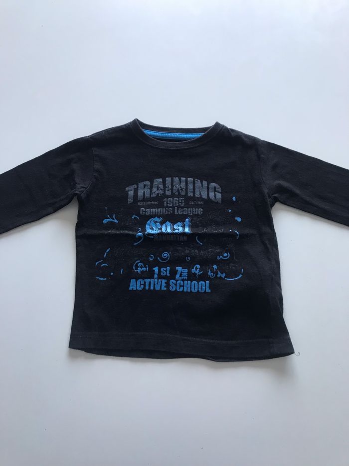 T-shirt bébé noir 24 mois