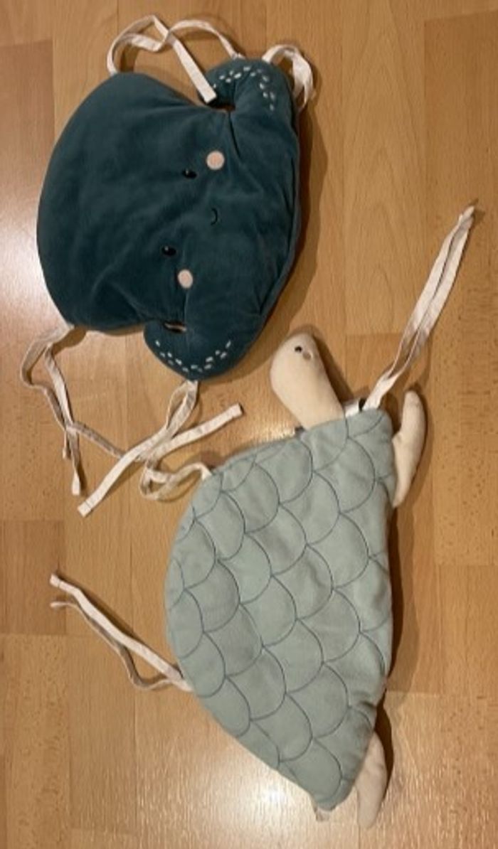 5 coussins modulable Tour de lit / Tour de parc thème Océan - photo numéro 3