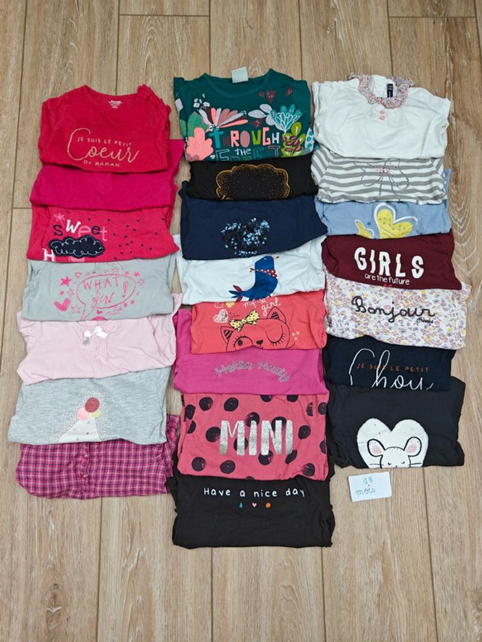 Lot tee shirt ML 18 mois