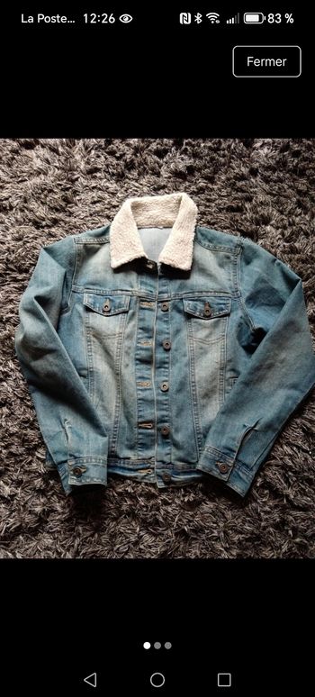 Veste jean col style mouton