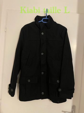 Manteau à manches longues noir Kiabi taille L