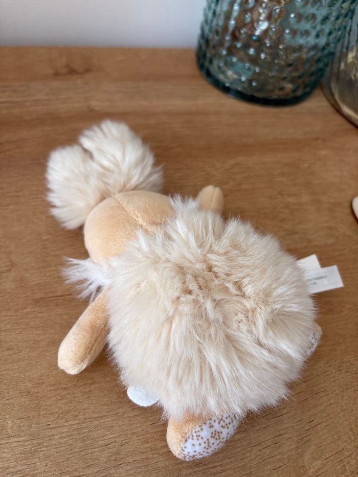 Doudou lapin beige hochet - photo numéro 7