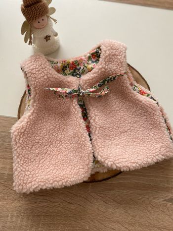 Gilet de berger fleurs