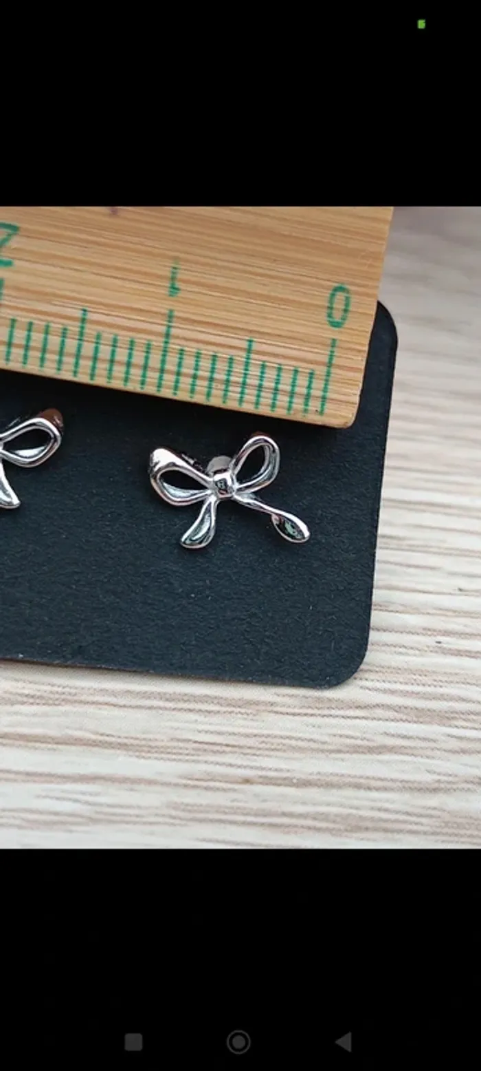 Boucles d'oreilles nœuds argent 925 - photo numéro 3