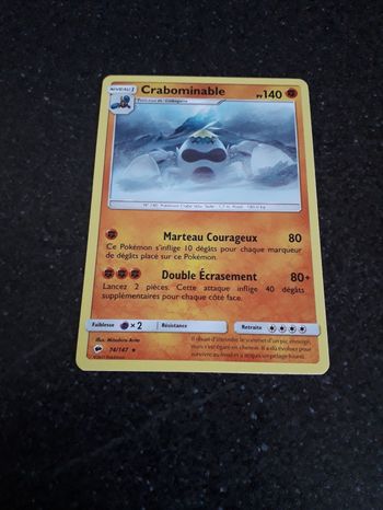 Crabominable carte Pokémon neuve