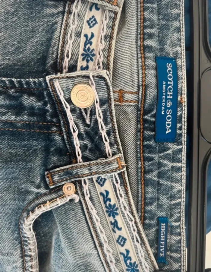 Scotch & soda jeans bleu coupe droite  taille 27 /32 - photo numéro 4