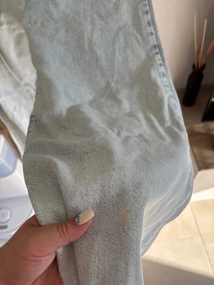 Jean bleu clair jambes larges atypique sans poches Zara taille 38 - photo numéro 9