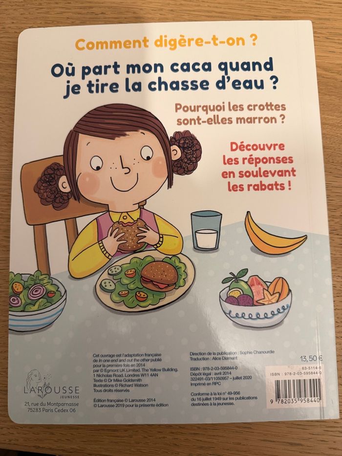 Superbe livre Mais où il va mon caca Larousse Jeunesse - photo numéro 2