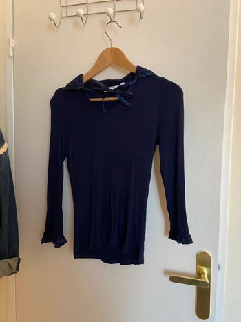Top manches longues strié Naf Naf Bleu marine Taille S