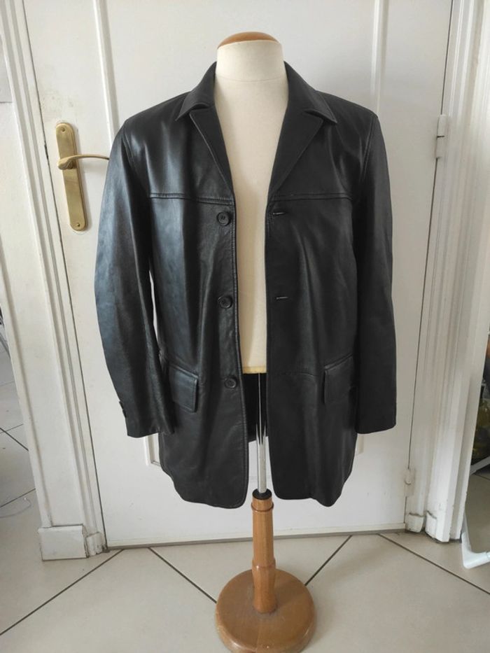 Veste Homme en cuir noir Devred