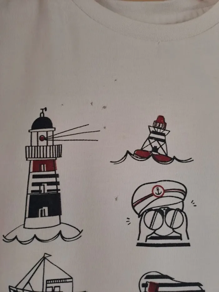 Lot 4 ans 6 T-shirts et 1 veste minis trous ou tâches peuvent encore servir prix mini - photo numéro 12
