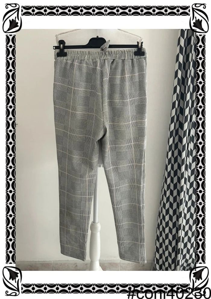 Chino Gris Clair à Carreaux 🌟 Taille 38 - photo numéro 3