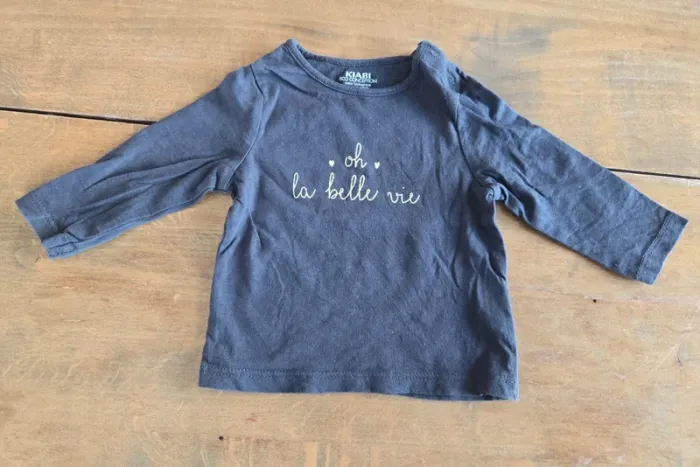 Tee-shirt manches longues Kiabi fille 3 mois