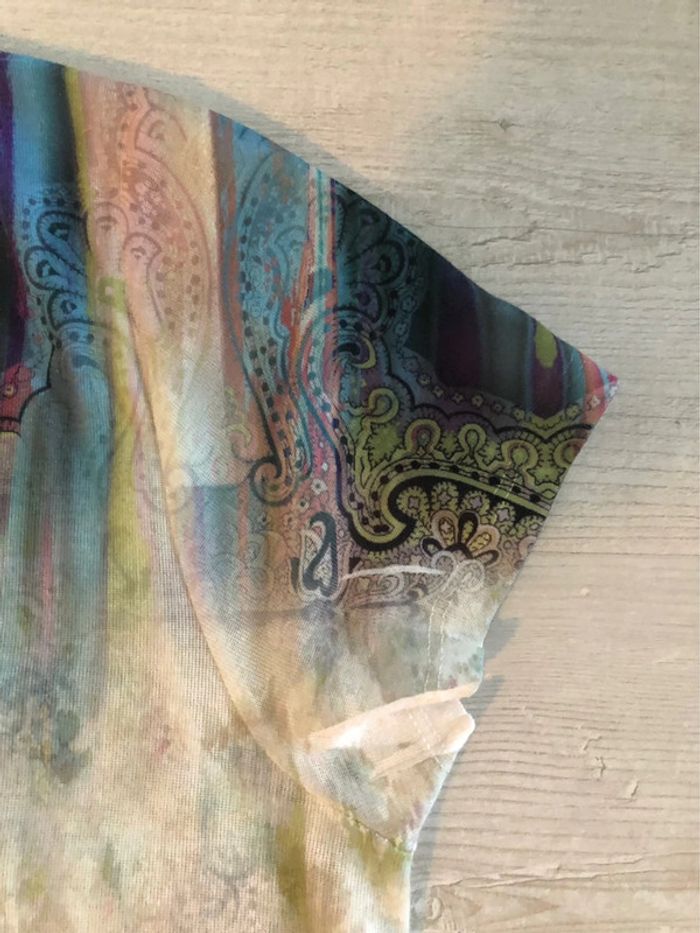 AN72:Blouse imprimée et strass TL (44/46) NEUVE - photo numéro 5