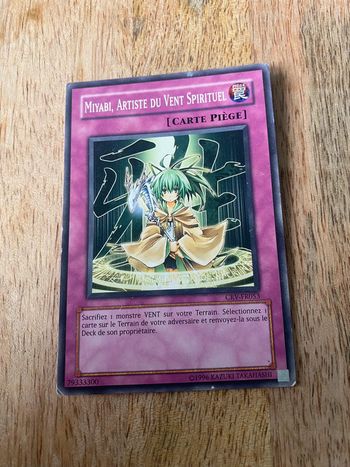 Carte Yu-Gi-Oh! Miyabi, artiste du vent spirituel CRV-FR053 1996