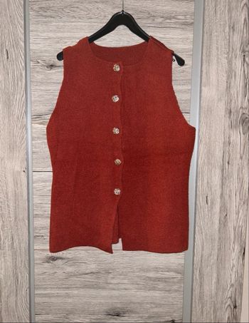 Pull sans manches – Couleur rouille – Taille unique