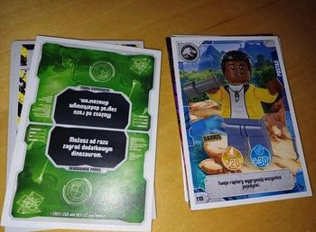 Lot de 5 cartes Lego Jurassic World. Serie 2 - 2022 - Pologne