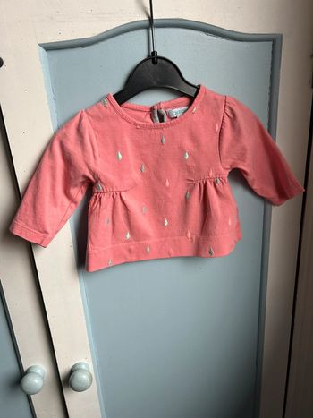 Tunique rose , obaibi,   3 mois