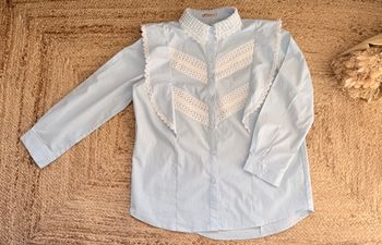 Chemise Dentelle Bleu 