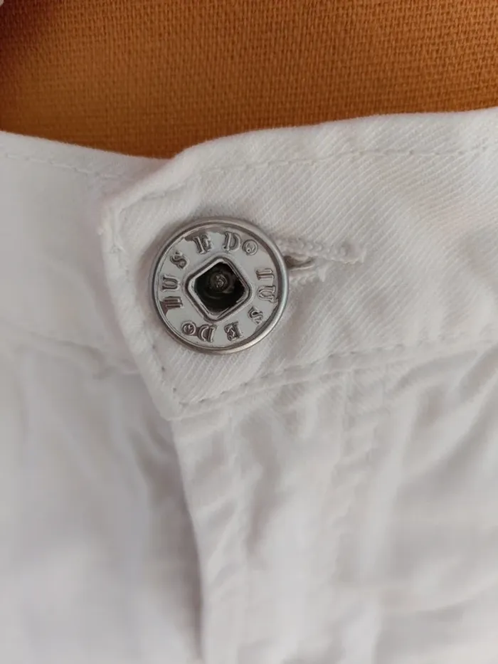 Jeans denim blanc 7/8ème - photo numéro 2