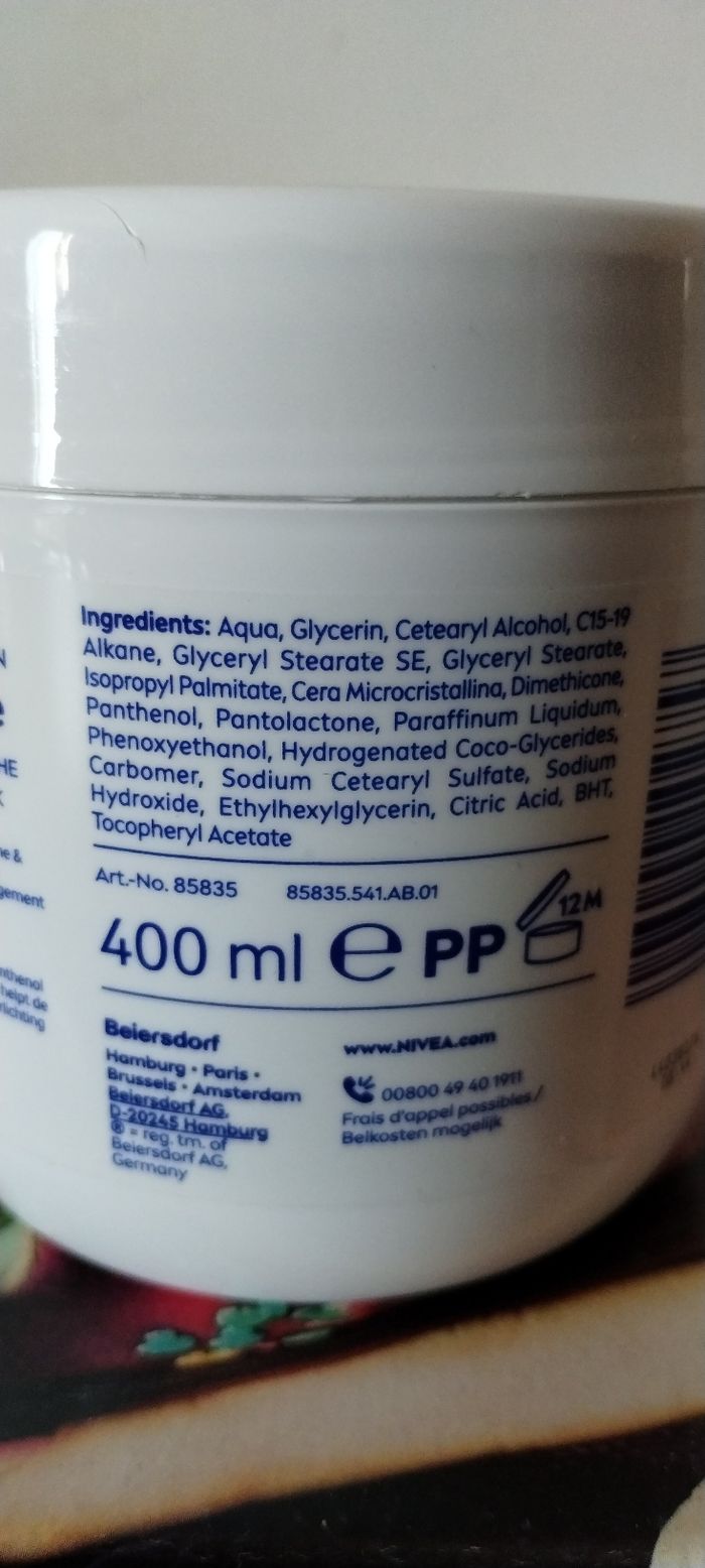 Pot 400 ml nivea sans parfum - photo numéro 3