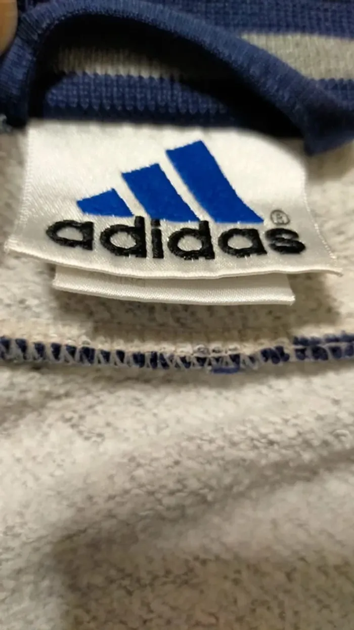 Sweat zippé Adidas gris, enfant, unisexe - photo numéro 4