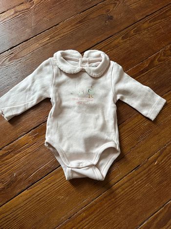 Body Vertbaudet rose à col 1 mois