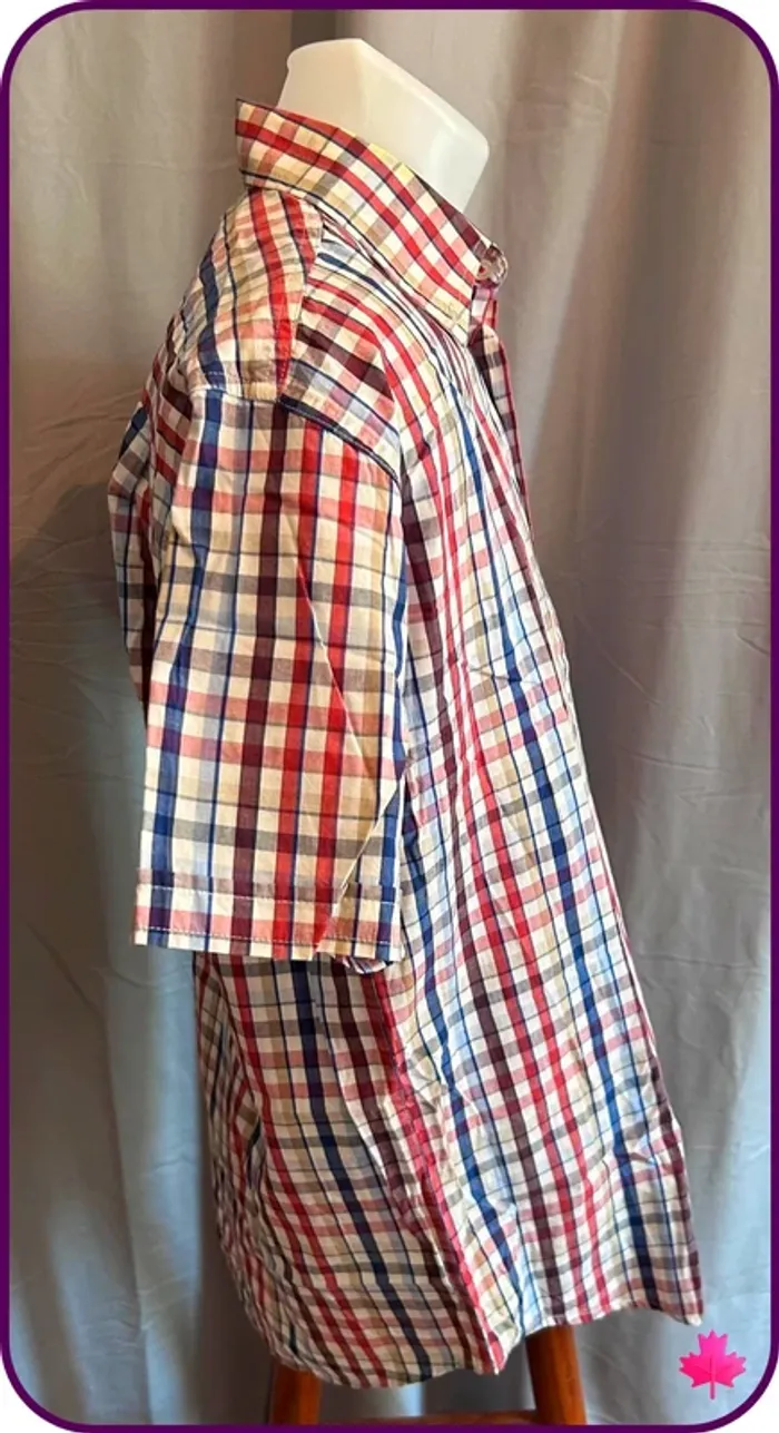 Chemise à carreaux Easyline, Manches courtes, Taille 3 (S/M) - photo numéro 2