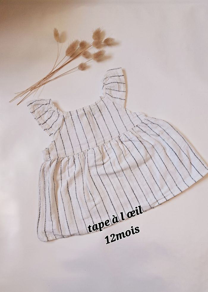 blouse tape à l œil 12mois👶