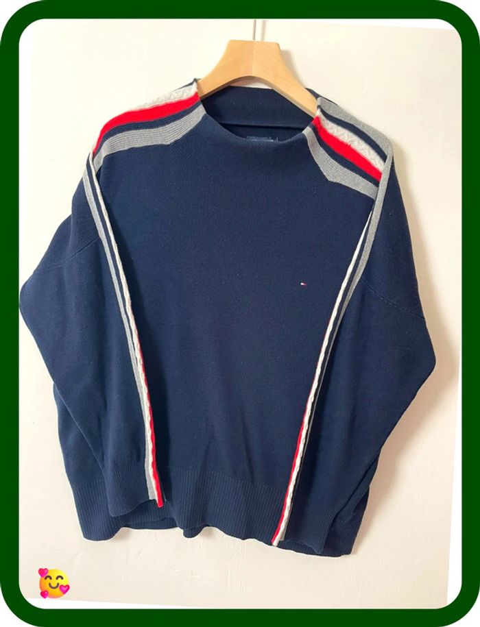 Pull épais Tommy Hilfiger – Homme – Taille L – Marine – Col cheminée