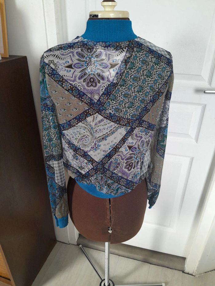 Veste voile zippée classic tricot vintage - photo numéro 2