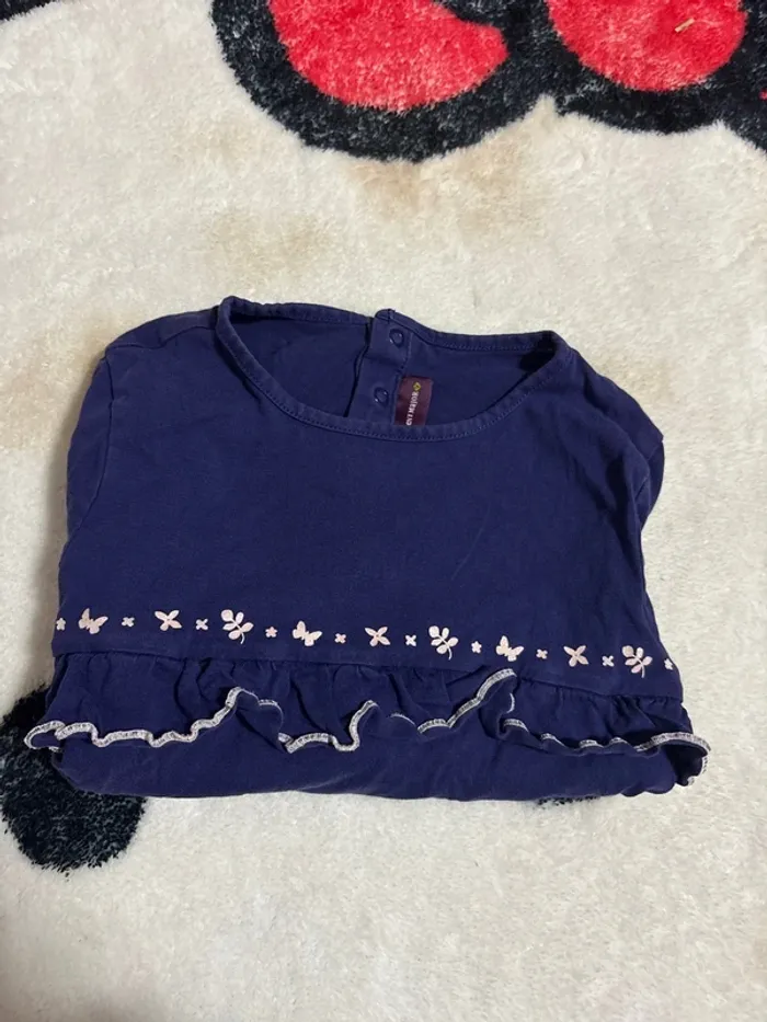 T shirt manche longue bleu sergent major 4 ans - photo numéro 6