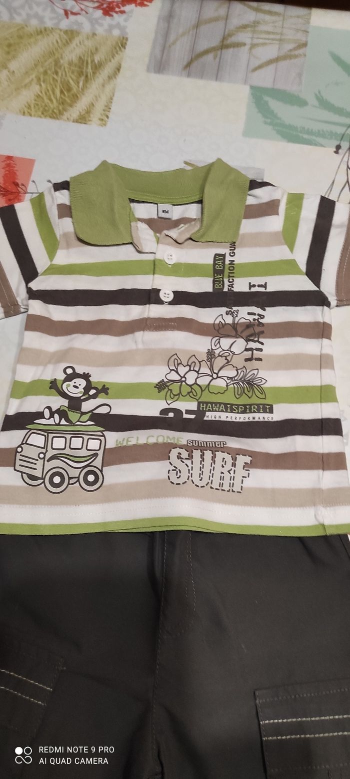 Ensemble pantacourt et polo plus 6 mois - photo numéro 4