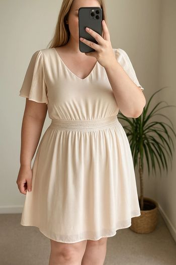 Robe rose pâle détails dentelles Etam taille 42