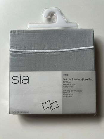 Lot de 2 taies d’oreiller Percale « Sia »