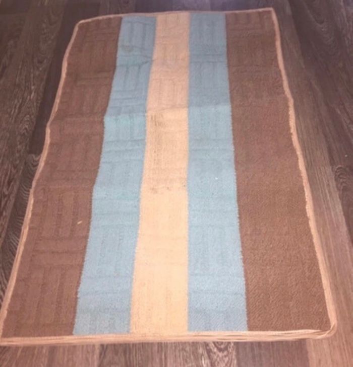 Tapis bleu marron beige 50×80 cm