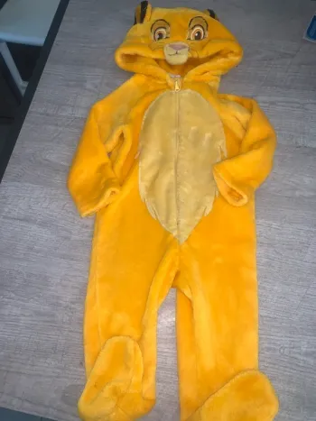 Combinaison déguisement roi lion 12 mois
