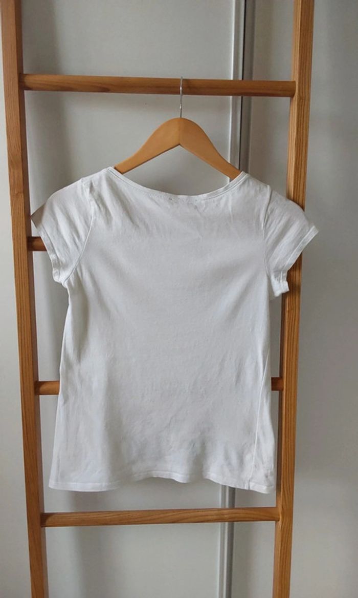 Tee shirt blanc imprimé d un joli petit  chat rétro rigolot T34 - photo numéro 4