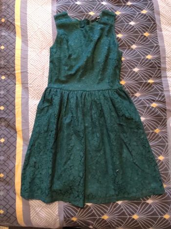 Robe verte dentelle Etam 36