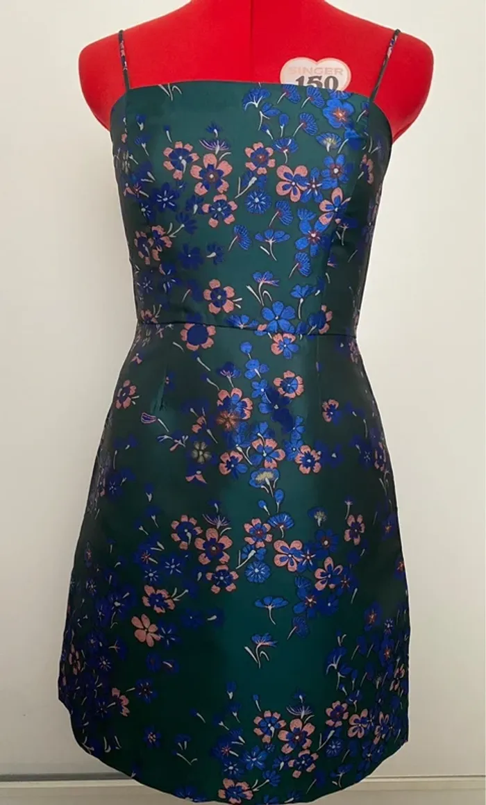 Robe imprimée fleurie vert émeraude Pimkie