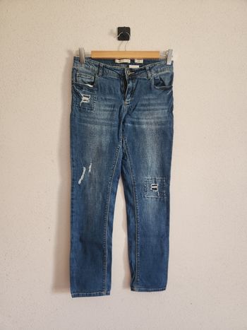 Jean femme 34 IKKS – bleu délavé – slim – très bon état