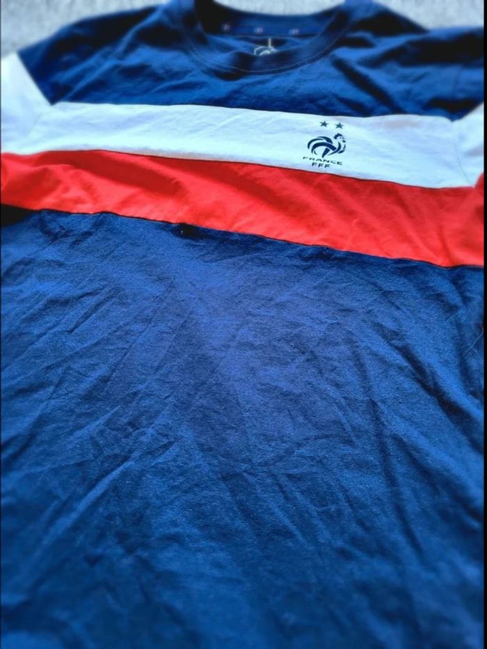T-shirt Équipe de France FFF - Bleu Blanc Rouge - 2 Étoiles - Taille L - 100 % Coton - photo numéro 6