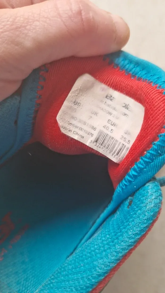 Basket babolat tres bon etat rouge taille 40.5 - photo numéro 7